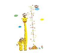 ibasenice Sticker Mural Toise Murale Girafe en Pvc Facile à Enlever pour Chambre D'garçon et Filles Salle de Jeux Décoration Créative et Suivi Croissance