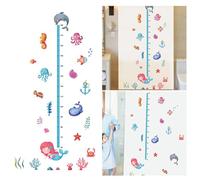 ibasenice Stickers Muraux Toise Garçon et Autocollants de Croissance en Hauteur Dessin Monde sous-Marin Amovibles en PVC Décoration pour Chambre d'Garçon et Salon Salle de Jeux