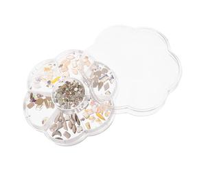 ibasenice Strass pour Ongles Irréguliers Effet Prisme 7 Compartiments, Breloques pour Ongles en Gel pour Décoration Nail Art Unique et Création Manucure DIY