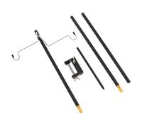 ibasenice Support de Lampe de Camping Pliable Aluminium avec Double Crochet Pied Stable et Hauteur Réglable pour Randonnée Barbecue Plein Air
