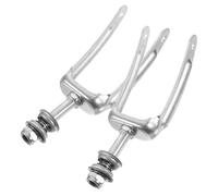 ibasenice Support de Roue en Acier Zingué 6 et 8 Roulements pour Fauteuil Roulant Électrique et Manuel - Paire de Supports de Fourche Robustes pour Remplacement et Réparation de Fauteuils