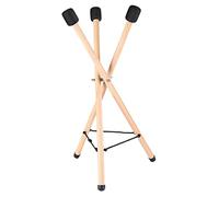 ibasenice Support de Tambour Bois Pliant pour Steel Tongue Drum Support Stable et Ajustable pour Handpan et Tambours avec Protection Éponge et Design Pratique pour Affichage Rangement