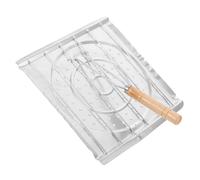 ibasenice Support Grille-Pain Pliable en Acier sans Revêtement, Support à Tortillas et Maïs pour Barbecue en Extérieur, Taille Unique, Usage Camping, la Cuisine et Pique-niques, Nettoyage