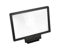 ibasenice Support Loupe D'écran Noir pour Smartphone, Agrandisseur D'écran Portable 2-3x, Compatible, sans Alimentation, Léger et Écologique, pour Films et Lecture, Usage Intérieur