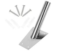 ibasenice Support Mât Drapeau Mural Alliage Aluminium Fixation Pratique pour Porte-Drapeau Portable Base Poteau Adaptable Aux Décorations Extérieures