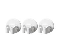 ibasenice Support Mural Blanc pour Balai Serpillère et Outils de Nettoyage en Abs, Lot de 3 Pièces Ventouses Anti-dérapantes, Cuisine et Salle de Bain