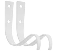 ibasenice Support Mural Pour Plantes Suspendues Crochets Métalliques En Fer Forgé Blanc 11,5 Cm 2 Pièces Pour Jardin Balcon à Suspendre Robuste