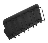 ibasenice Support Mural pour Sèche-Cheveux et Tondeuse Électrique, Acier Inoxydable Noir, Rangement Mural Porte-Fer à Friser, Adapté aux Salons Professionnels et Salles de Bain