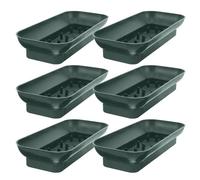 ibasenice Support Sécurisé Lot de 6 Plateaux Rectangulaires en Plastique avec Aiguilles Solides pour Base de Composition de Fleur pour Décorations de Fêtes et Banquets