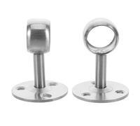 ibasenice Support Tringle Rideaux en Acier Inoxydable, Accessoires pour Rails à Rideaux Robustes, Installation Facile, pour Penderie et Maison, 2 Pièces