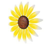 ibasenice Suspension En Fer Pour Jardin Décoration D'Extérieur Tournesol Décoration Murale Naturelle Pour La Maison LED Décoration De Maison Rouillée Jaune