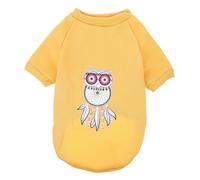 ibasenice Sweat à Capuche pour Petits Chiens en Polyester Chaud, Vêtement D'extérieur pour Animaux de Compagnie, Costume D’Automne et Hiver Motif Capture-rêves et Hibou, Taille M, pour