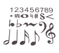 ibasenice Symboles de Notes sur Portée Magnétique, Autocollant de Notes de Musique Noir, Grand Format 32,5x25,7cm, Réutilisable, pour Étudiants et Enseignants, Cours Particuliers et Groupes