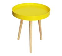 ibasenice Table D'appoint Scandinave en Bois pour Canapé Rangement, Mini Table Ronde Délicate, Gain de Place pour Salon et Chambre