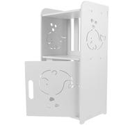 ibasenice Table de Chevet Blanche en Bois Moderne Simple Structure Creuse, Stable et Supportant des Objets Lourds, Meuble pour Chambre pour Petits Espaces