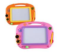 ibasenice Tableau à Dessin Magnétique Coloré pour Garçon et Filles Orange Ardoise Blanche en Plastique Solide Éducatif Effaçable pour Peindre Dessiner et Écrire Développement