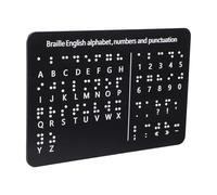 ibasenice Tableau Alphabet Braille avec Points Surélevés Chiffres et Ponctuation Outil Apprentissage pour Débutants Aide Pédagogique pour Garçon Fille Aveugles Usage Scolaire et Domestique