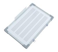 ibasenice Tableau blanc double face effaçable à sec avec portée musicale en métal 45x30 cm, pour étudiants, enseignants, et cours de musique en salle