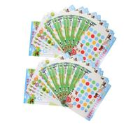 ibasenice Tableau d'Autocollants pour L'Apprentissage Propreté Chez les Tout-Petits 2 Ensembles Motifs Ferme Autocollants Colorés en Papier Sûr Outil Éducatif Ludique pour Garçons et