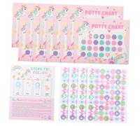 ibasenice Tableau De Formation Potty Pour Garçon Fille Avec Autocollants Apprentissage Propreté Pour Et Motif Licorne Outil Éducatif