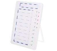 ibasenice Tableau de Tâches Ménagères Bouton Physique et Stylo Effaçable en Plastique Planning Quotidien pour Routine Maison Bureau, pour Adolescents