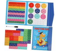 ibasenice Tableau Magnétique de Fractions Éducatif Outil Enseignement Montessori Réutilisable et Effaçable pour Apprentissage des Mathématiques Design Portable pour Apprenants