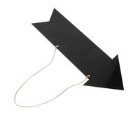 ibasenice Tableau Noir Mural en Acrylique Double Face Fléché Compatible Craie avec Cordelette Suspendue pour Fêtes et Bureau