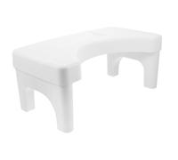 ibasenice Tabouret de Toilette Multifonction Antidérapant PP Blanc Siège et Repose-pied Ergonomique pour Salle de Bain Marchepied pour Confort et Posture