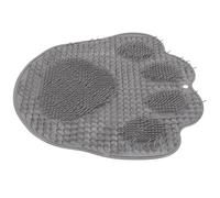 ibasenice Tapis de Antidérapant Gris avec Ventouses Épurateur Mural pour Dos et Masseur Brosse Nettoyante pour Salle de Bain et Massage Plantaire