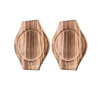 ibasenice Tapis de Cuisson Multifonction Poignées Latérales pour Table à Manger Dessous de Plat Protection Antidérapante et Prévention des Brûlures Marron en Bois 2 Pièces