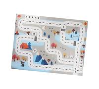 ibasenice Tapis De Jeu Éducatif Garçon Et Filles Aux Motifs Circulation, Tapis D’éveil En Puzzle Emboîtable, Surface Douce Blanc Et Bleu, Pour Bébé Et Nourrisson, Jeu Transport Facile à Ranger