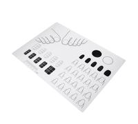ibasenice Tapis de Manucure Enseigne Plusieurs Compétences et Application par Zones en Silicone Blanc pour Entraînement Diy pour Amatrices et Amies