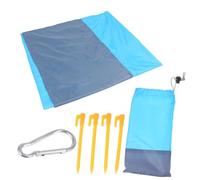 ibasenice Tapis de Plage Étanche et Pliable Natte de Pique Portable Multi Fonctionnelle pour Camping et Activités de Plein Air Couleur Bleu et Gris