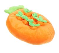 ibasenice Tapis de Recherche de Nourriture pour Lapins et Cobayes Interactif en Peluche Motif Carotte Lavable Stimulant L’Odorat et L’Activité des Petits Animaux Éducatif pour Rongeurs