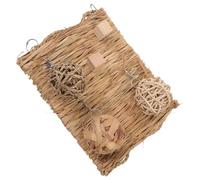 ibasenice Tapis en Marron à Mâcher Naturel et Protège-Pieds pour Petits Animaux pour Lapins, Cochons d'Inde et Oiseaux en Cage