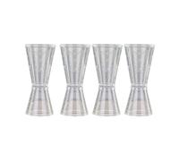 ibasenice Tasse à Mesurer à Double Tête Accessoire Polyvalent en Plastique Lecture Exacte, Lot de 4 Pièces pour Barman Professionnel pour Bar et Cocktail