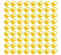 ibasenice Tasse D'entraînement Hexagonale pour Extensions de Cils en Plastique Jaune 250 Pièces 7 Compartiments, Technologie de Solidification Retardée, Légère pour Services Mobiles