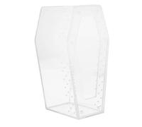 ibasenice Terrarium Reptile Transparent Acrylique Coffin Design Enclos Portable pour Escargots Araignées Lézards et Tortues Habitat Sécurisé et Visible pour Animaux de Compagnie
