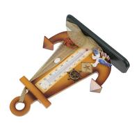 ibasenice Thermomètre Intérieur Vintage D'ancre Nautique en Mdf Solide, Décoration Méditerranéenne pour Bureau et Maison, Accent Compact et Fiable