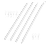 ibasenice Tige de Store de Rechange avec Crochet, 1 Baguette Et 9 Crochets, Tige de Store Verticale, Tige D'inclinaison Réglable en Plastique PP pour Fenêtre, Installation Facile, Ajustement