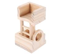 ibasenice Tour D'observation en Bois Naturel pour Hamster - Cabane Ludique Plateforme Lisse - pour Petits Animaux de Compagnie, Souris et Hérissons - Accessoire Style Plusieurs Styles