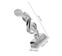 ibasenice Trophée de Microphone Argenté, Décoration Musicale pour Concours de Chant et Soirée Karaoké, Récompense Originale pour Chanteurs et Événements Festifs, Prix de Musique
