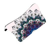 ibasenice Trousse de Maquillage Paquet de Rangement Cosmétique Mandala Imperméable en Polyester Légère et Compacte pour Femmes pour Voyage et Activités en Plein Air