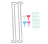 ibasenice Tuteur de Plantes Lot de Supports à Tige Unique avec Piquets et Clips Anneaux de Soutien Robustes pour Fleurs et Jardinage Extérieur