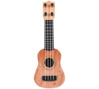 ibasenice Ukulélé en Plastique Solide pour Garçon et Filles Mini Guitare 4 Cordes Cordes en Nylon Souples Modèle Sécurisé sans Arêtes Vives Instrument Éducatif pour Apprentissage Musical