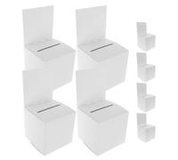 ibasenice Urne Carton Blanc pour Remise de Diplôme, Boîte à Don Résistante en Papier, Lot de 8 Pièces, Simple et Stylée, pour Rassemblements et Réunions d'entreprise