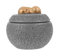 ibasenice Urne Funéraire pour Chien en Ciment Gris 340 ML Boîte Commémorative pour Cendres D’Animaux de Compagnie Résistante à L’Humidité Petit Format pour Souvenir de Deuil Animalier