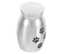 ibasenice Urne pour Animaux De Compagnie Urnes à Cendres Urnes Funéraires pour Chien Urnes De Souvenir Urnes De Chat Urne pour Les Cendres De Chien Chiens Mémorial Urne Chaton Alliage Silver