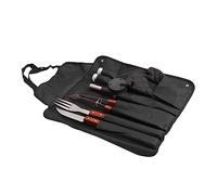 ibasenice Ustensiles De Barbecue Acier Inoxydable Tablier Manique Accessoire De Barbecue Extérieur Noir