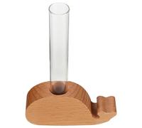 ibasenice Vase À Fleurs De Bureau Aimant pour Pots De Fleurs Vases Pots en Bois en Forme De Tube À Essai en Bois Tubes De Propagation De Plantes Support pour